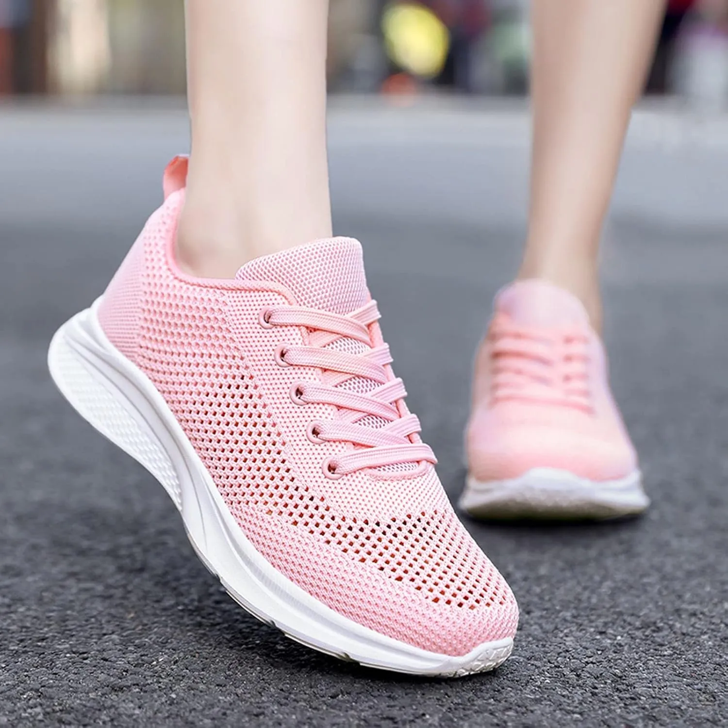 Womens Running Shoes Lightweight Breathable No Slip Mens Casual Shoes Mesh Breathable White Casual Shoes Fashion Sneakers Waterproof Tennis Shoe Cross Trainer Shoe