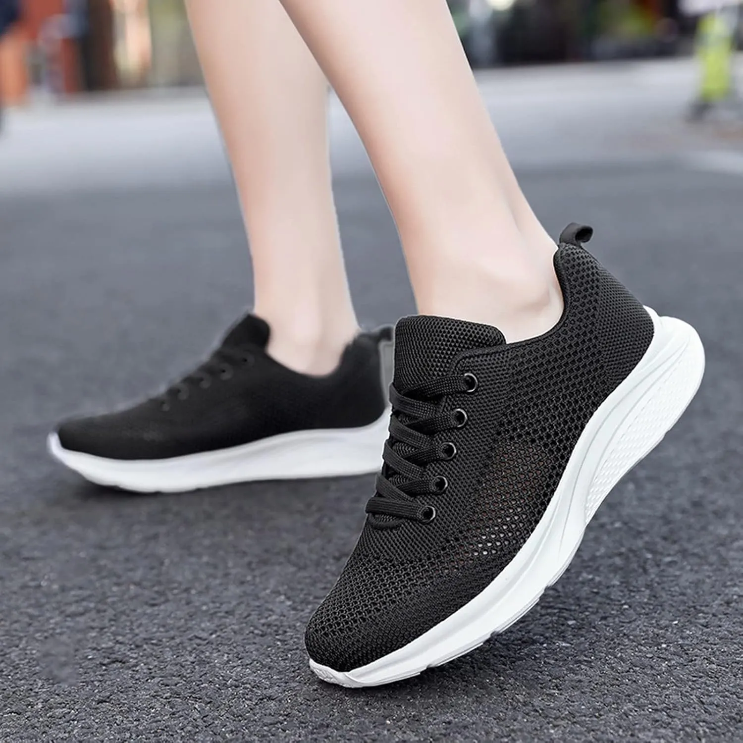 Womens Running Shoes Lightweight Breathable No Slip Mens Casual Shoes Mesh Breathable White Casual Shoes Fashion Sneakers Waterproof Tennis Shoe Cross Trainer Shoe