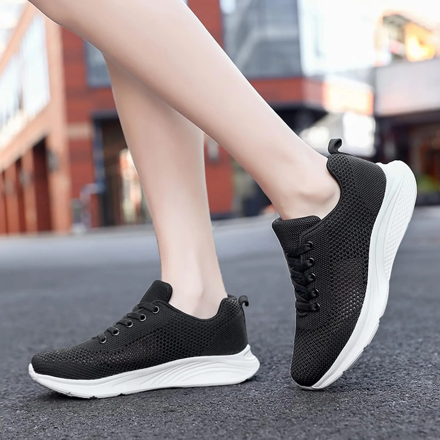 Womens Running Shoes Lightweight Breathable No Slip Mens Casual Shoes Mesh Breathable White Casual Shoes Fashion Sneakers Waterproof Tennis Shoe Cross Trainer Shoe