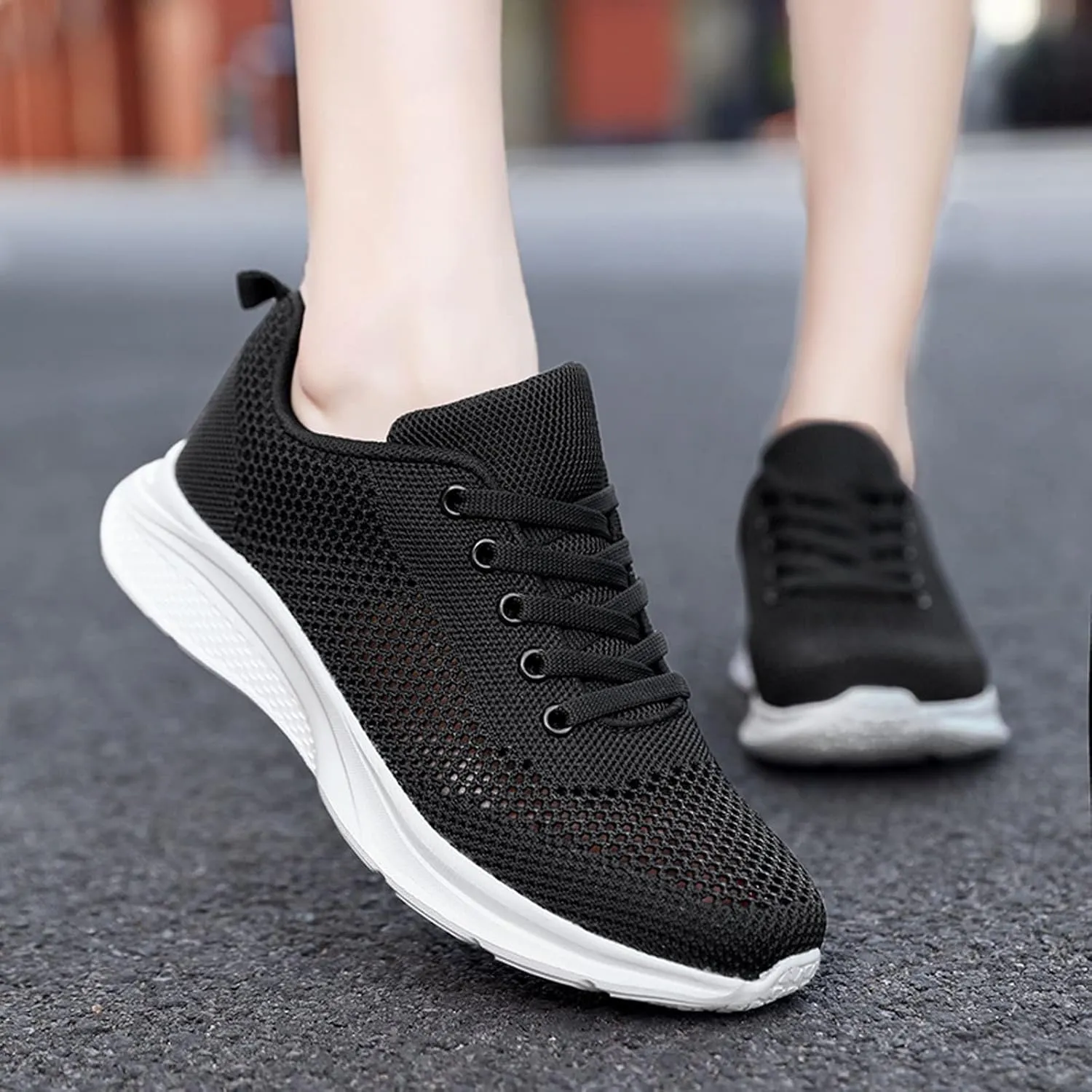 Womens Running Shoes Lightweight Breathable No Slip Mens Casual Shoes Mesh Breathable White Casual Shoes Fashion Sneakers Waterproof Tennis Shoe Cross Trainer Shoe
