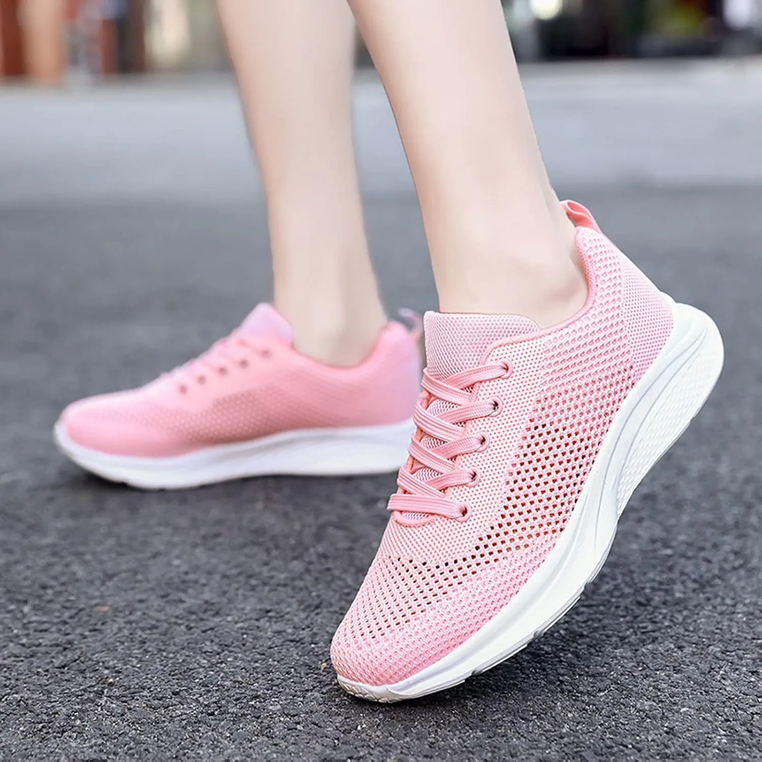 Womens Running Shoes Lightweight Breathable No Slip Mens Casual Shoes Mesh Breathable White Casual Shoes Fashion Sneakers Waterproof Tennis Shoe Cross Trainer Shoe