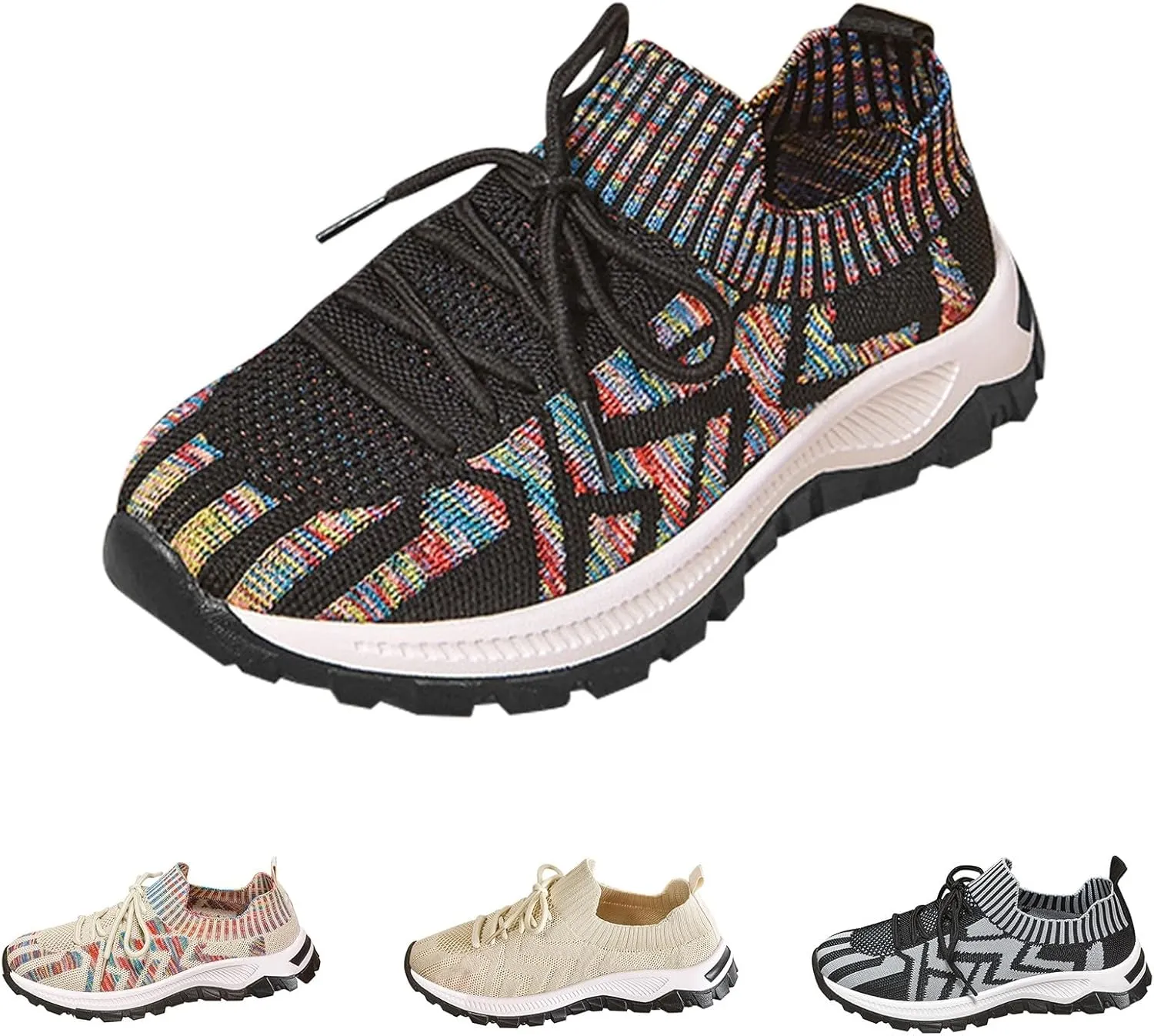 Womens Running Shoes Slip-on Walking Tennis Sneakers Lightweight Breathable Casual Soft Sole Mesh Workout Sports Shoes