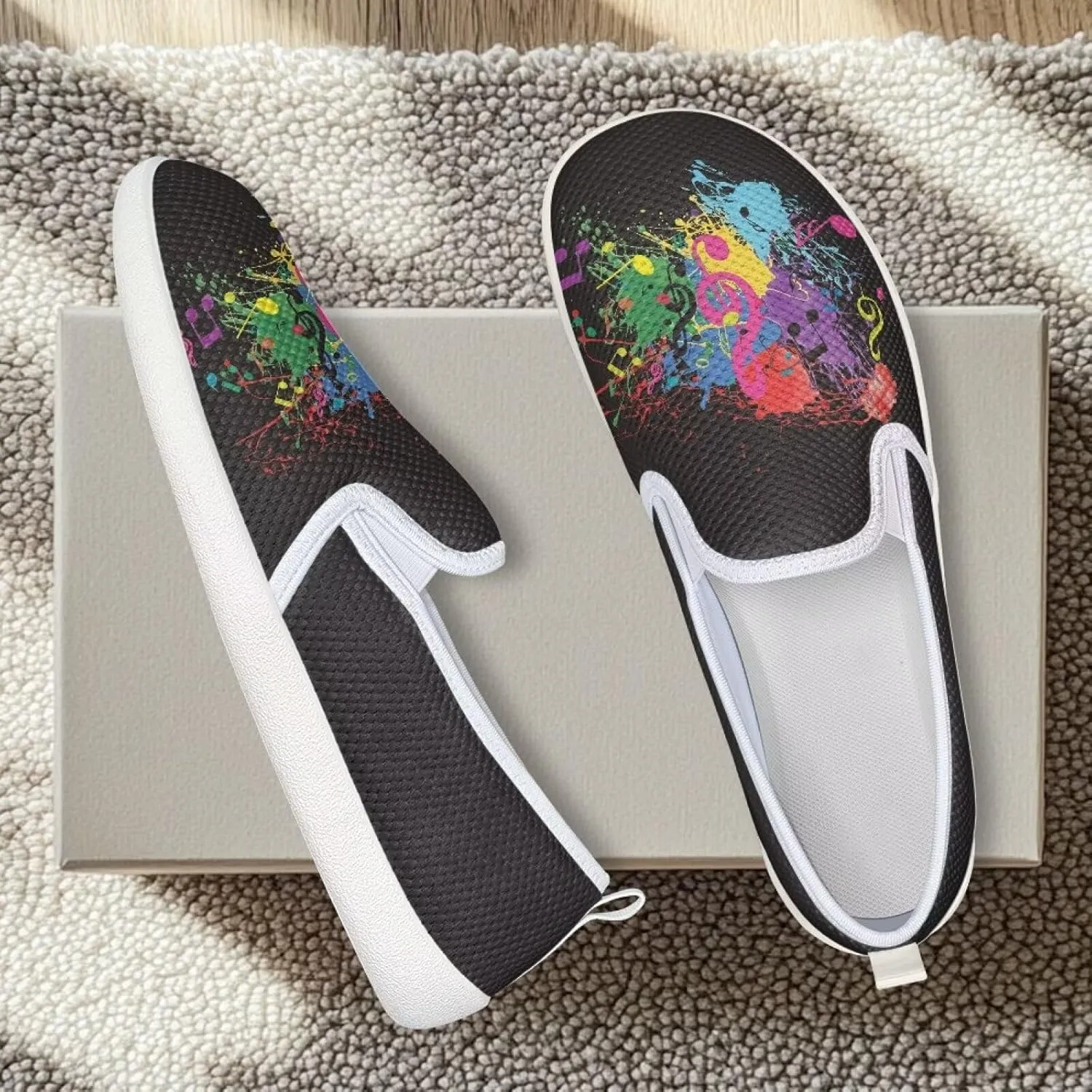 Women's Shoes Flats Casual Walking Shoes Women Slip On Sneakers Ladies Colorful Shoes