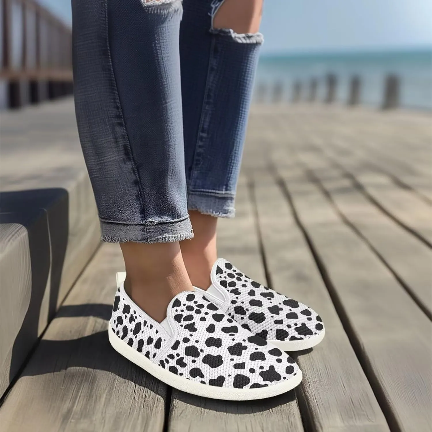 Women's Shoes Flats Casual Walking Shoes Women Slip On Sneakers Ladies Colorful Shoes