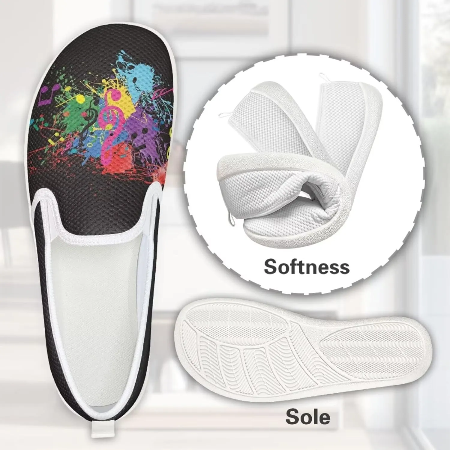 Women's Shoes Flats Casual Walking Shoes Women Slip On Sneakers Ladies Colorful Shoes
