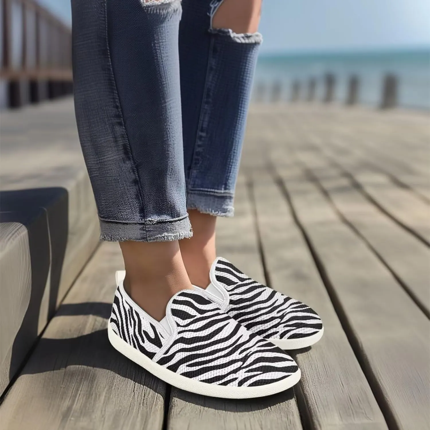 Women's Shoes Flats Casual Walking Shoes Women Slip On Sneakers Ladies Colorful Shoes