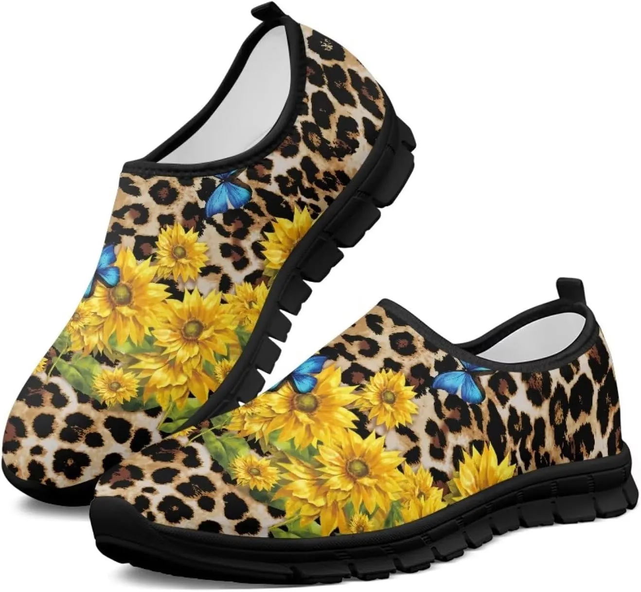 Women's Slip Ons Flat Lightweight Sneakers Walking Casual Loafers Comfortable Art Painted Travel Outdoor Shoes US Size 5.5-11.5