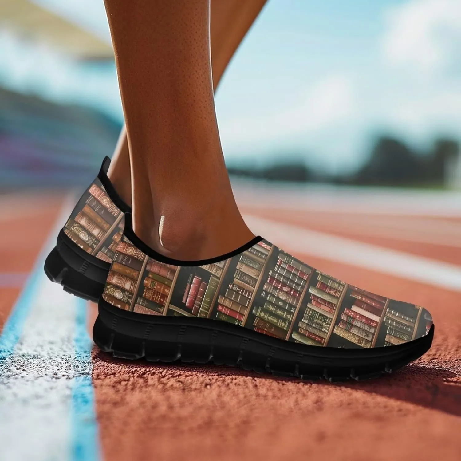 Women's Slip Ons Flat Lightweight Sneakers Walking Casual Loafers Comfortable Art Painted Travel Outdoor Shoes US Size 5.5-11.5