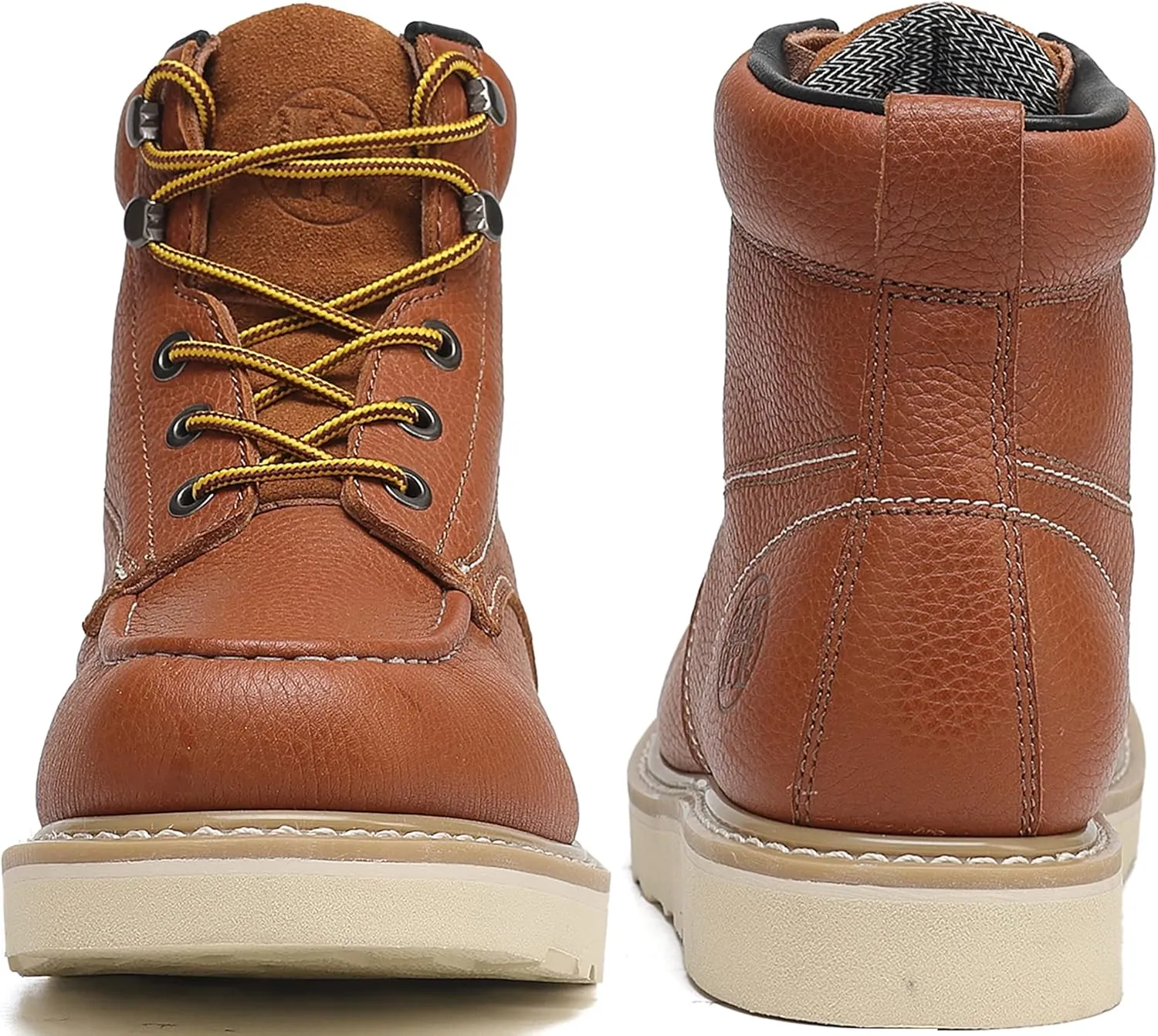 Work Boots for Men, 6" EH Lightweight Soft Toe Mens Work Boots, Non-Slip Anti-Fatigue Working Shoes with Durable Rubber EVA Outsole