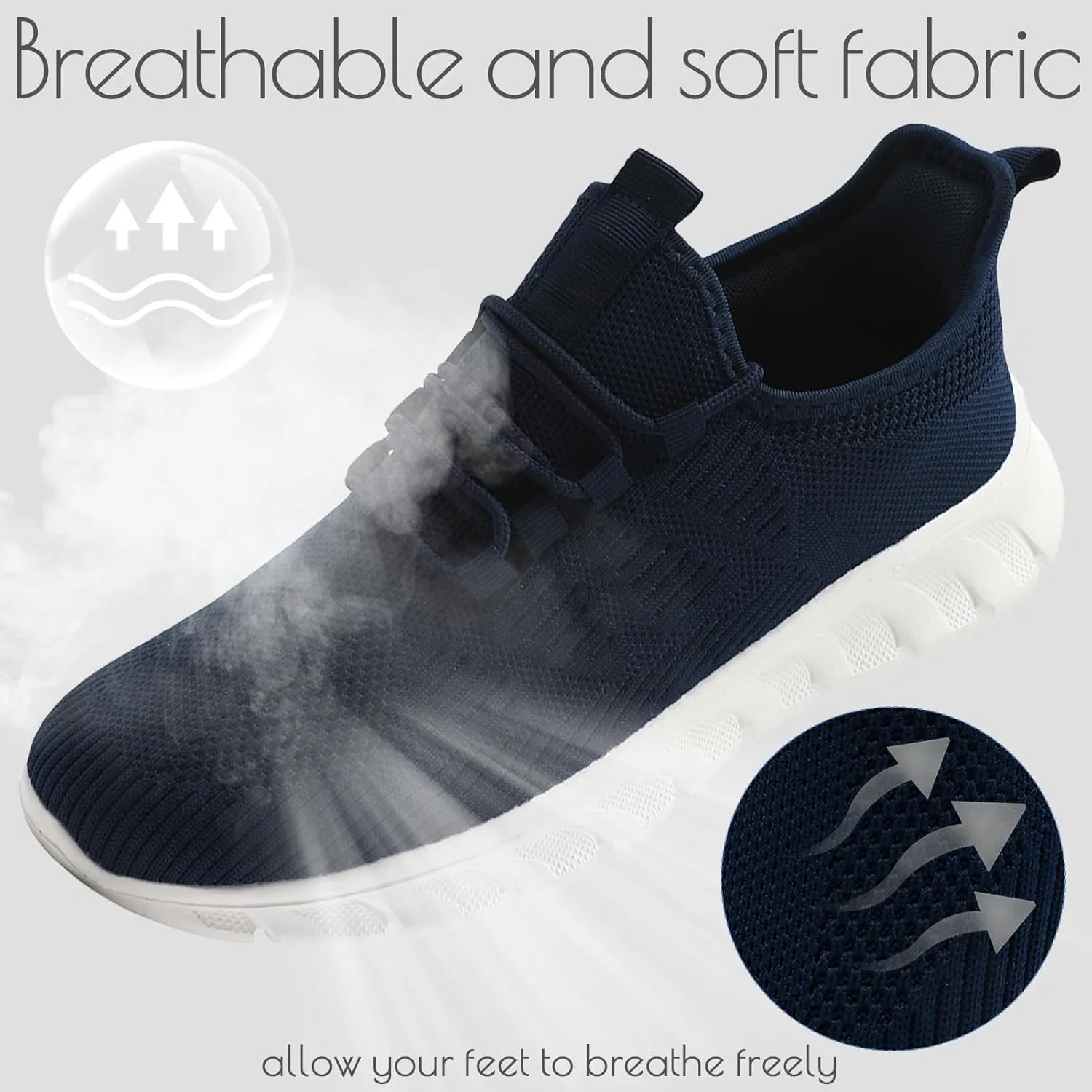 ZGPWZWL Running Shoes for Men Tennis Mens Sneakers Gym Athletic Comfortable Workout Breathable Walking Slip On Shoes for Men